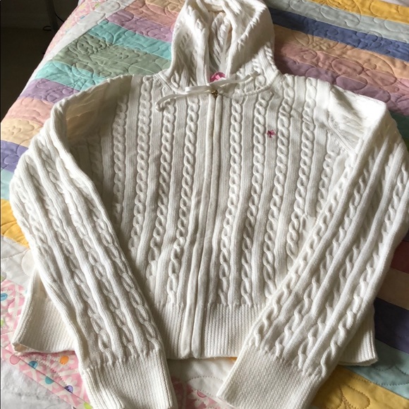 cable knit sweater hoodie